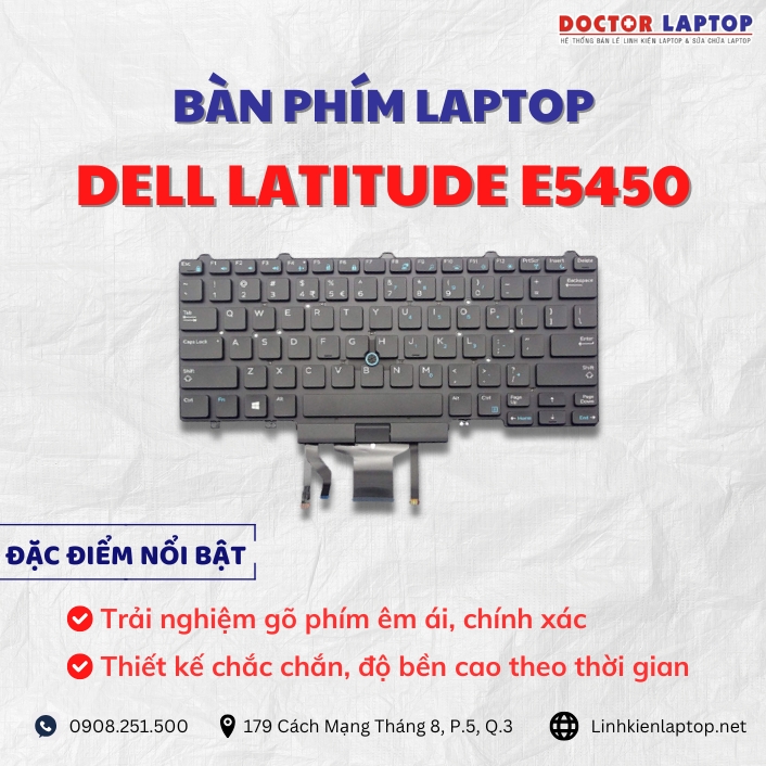 Cung cap thay ban phim laptop Dell Latitude E5450 chinh hang gia tot nhat