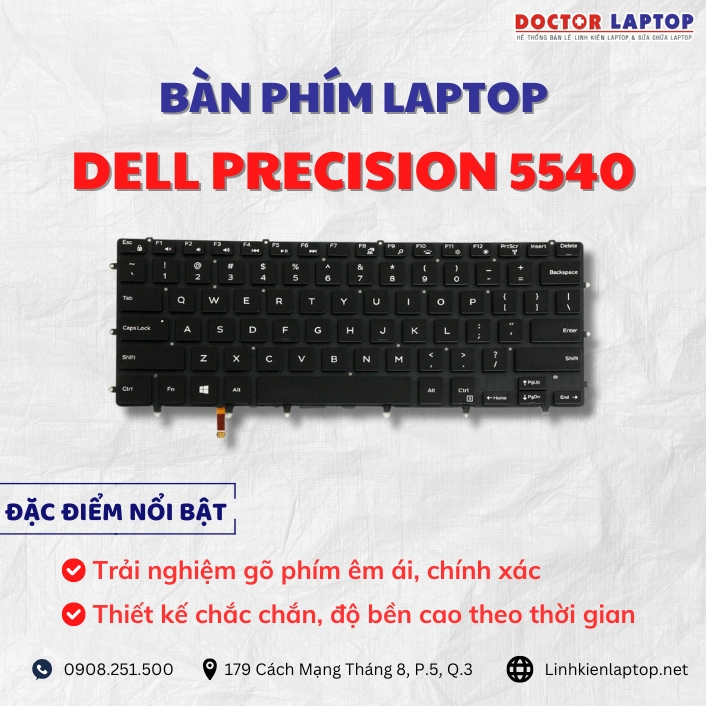 Bàn phím laptop dell precision 5540 - 2