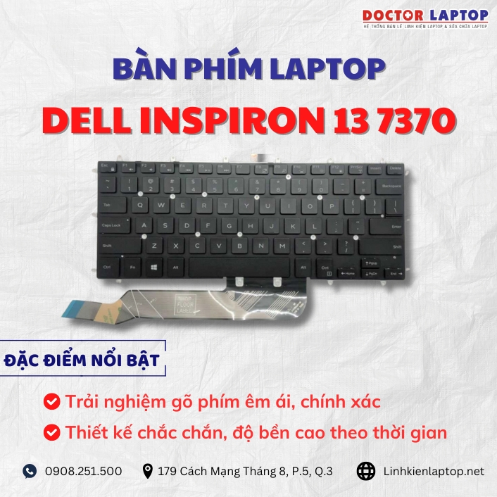 Cung cap thay ban phim laptop Dell Inspiron 13 7370 chinh hang gia tot nhat