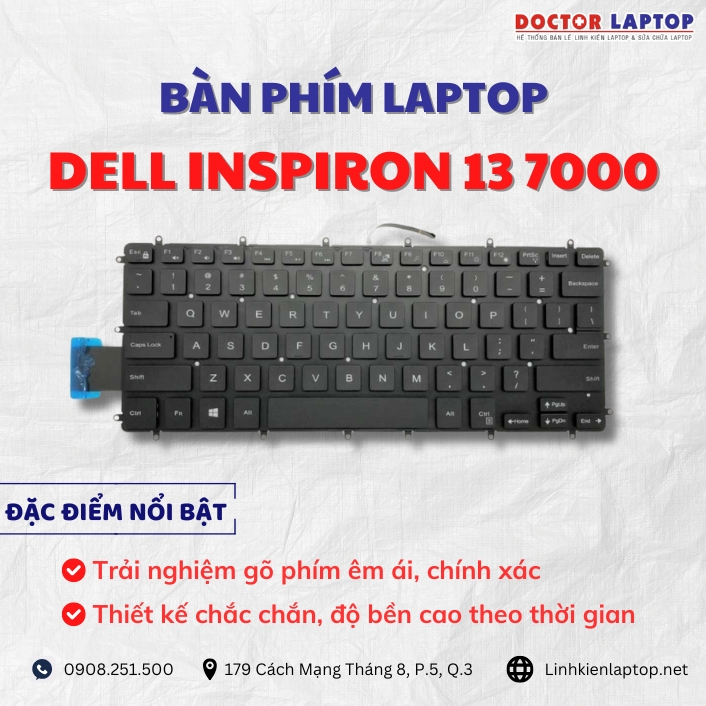 Cung cap thay ban phim laptop Dell Inspiron 13 7000 chinh hang gia tot nhat