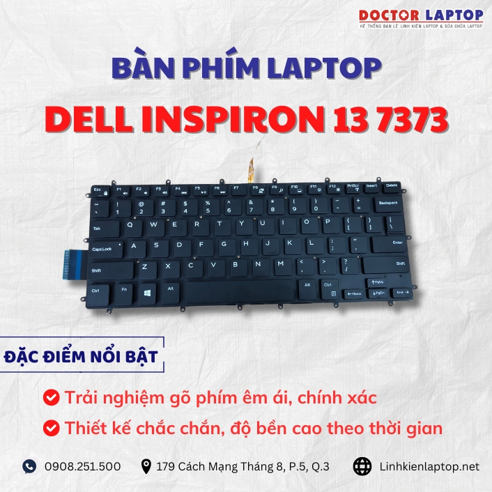 Cung cap thay ban phim laptop Dell Inspiron 13 7373 chinh hang gia tot nhat