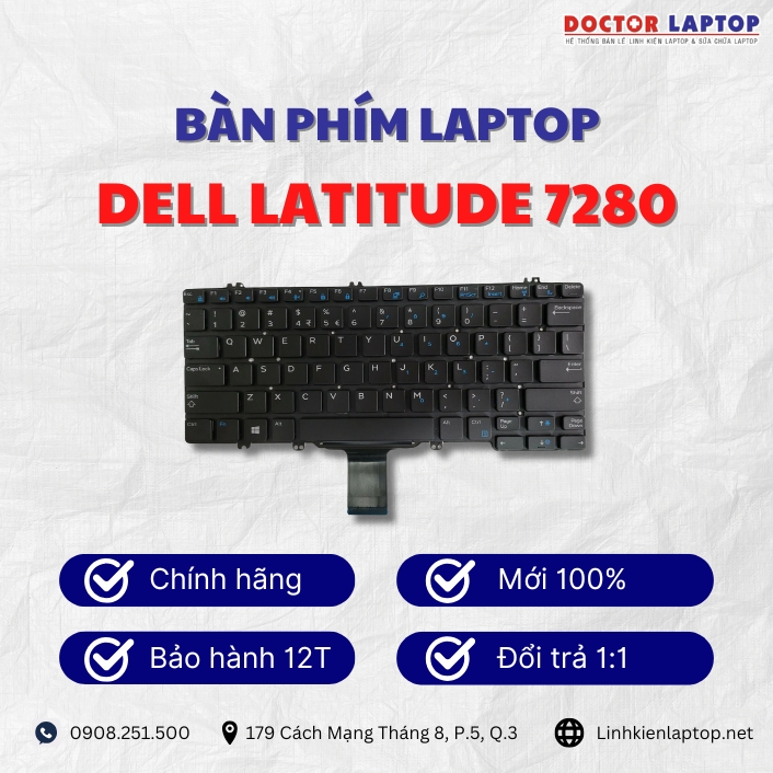 gioi thieu ve ban phim laptop dell latitude 7280