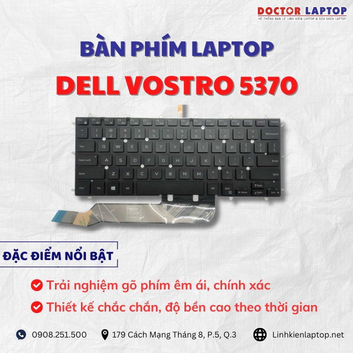 Cung cap thay ban phim laptop Dell Vostro 5370 chinh hang gia tot nhat