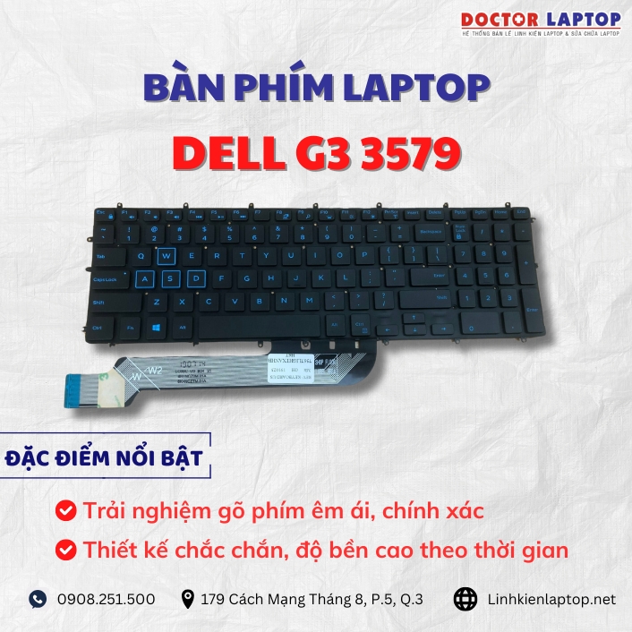 Cung cap thay ban phim laptop Dell G3 3579 chinh hang gia tot nhat