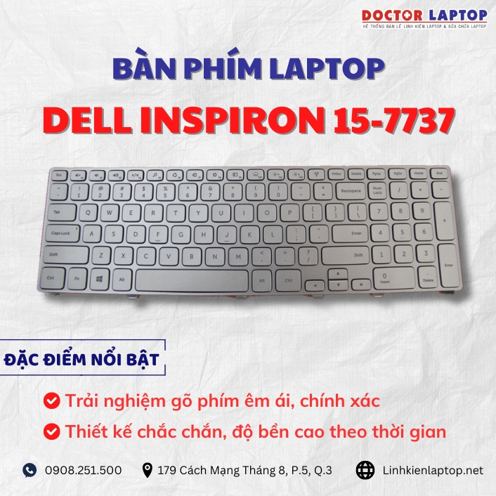 Cung cap thay ban phim laptop Dell Inspiron 15 7737 chinh hang gia tot nhat