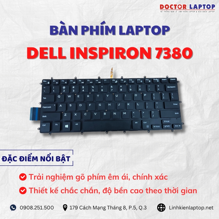 Cung cap thay ban phim laptop Dell Inspiron 7380 chinh hang gia tot nhat