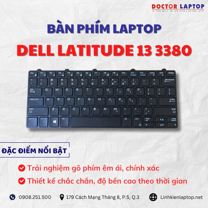 Cung cap thay ban phim laptop Dell Latitude 13 3380 chinh hang gia tot nhat