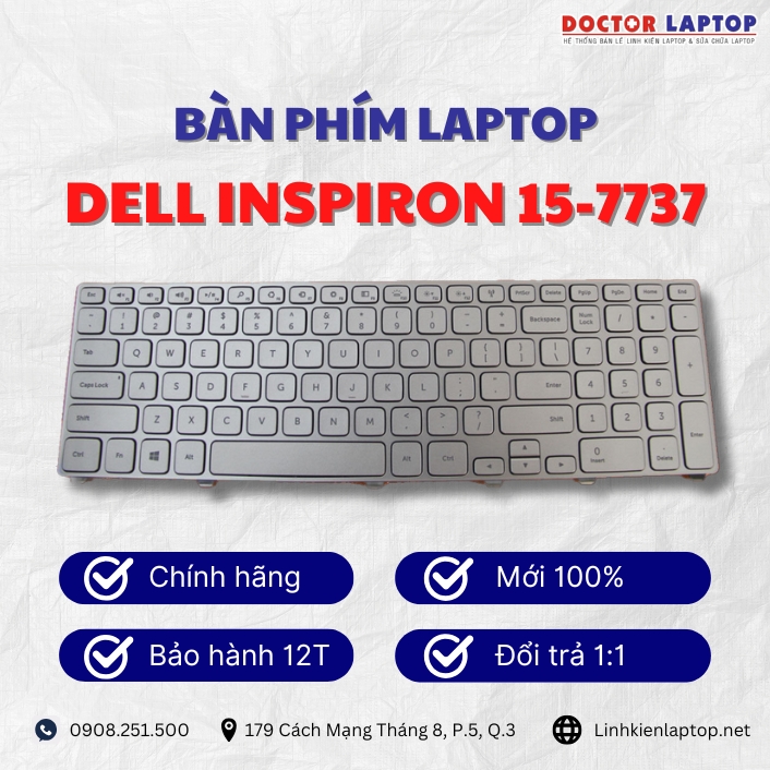 Gioi thieu ve ban phim laptop Dell Inspiron 15 7737