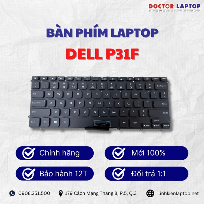 Gioi thieu ve ban phim laptop Dell P31F