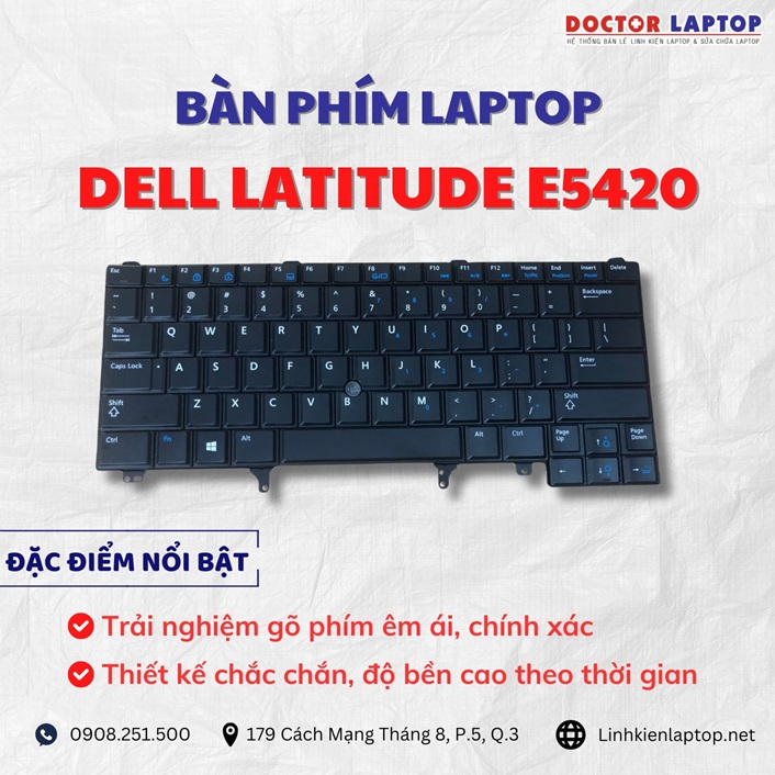 Cung cap thay ban phim laptop Dell Latitude E5420 chinh hang gia tot nhat