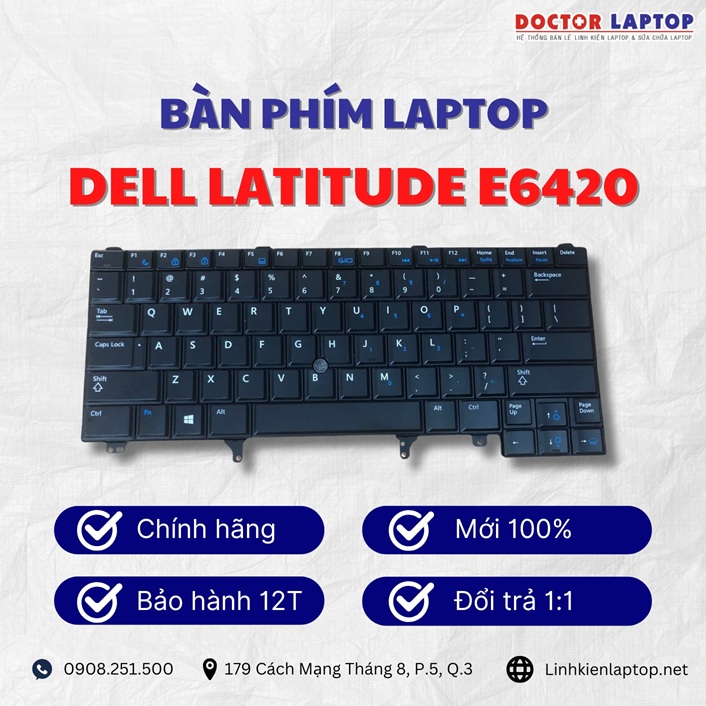 Gioi thieu ve ban phim laptop Dell Latitude E6420
