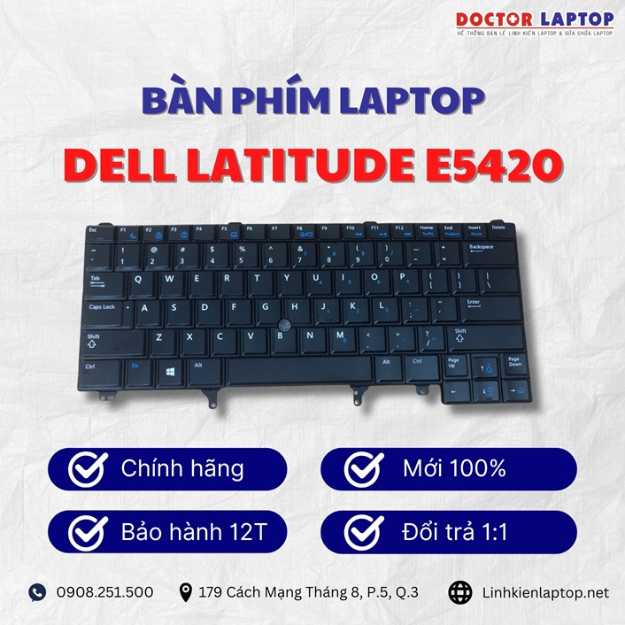 Gioi thieu ve ban phim laptop Dell Latitude E5420