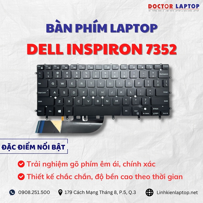 Cung cap thay ban phim laptop Dell Inspiron 7352 chinh hang gia tot nhat