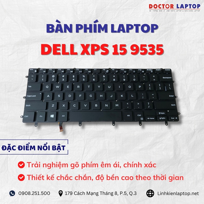 Cung cap thay ban phim laptop Dell XPS 15 9535 chinh hang gia tot nhat