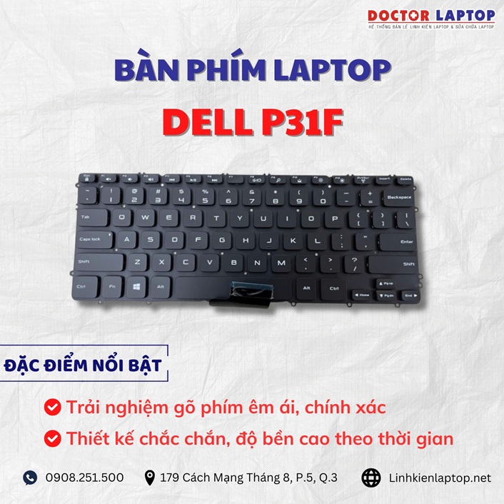 Cung cap thay ban phim laptop Dell P31F chinh hang gia tot nhat