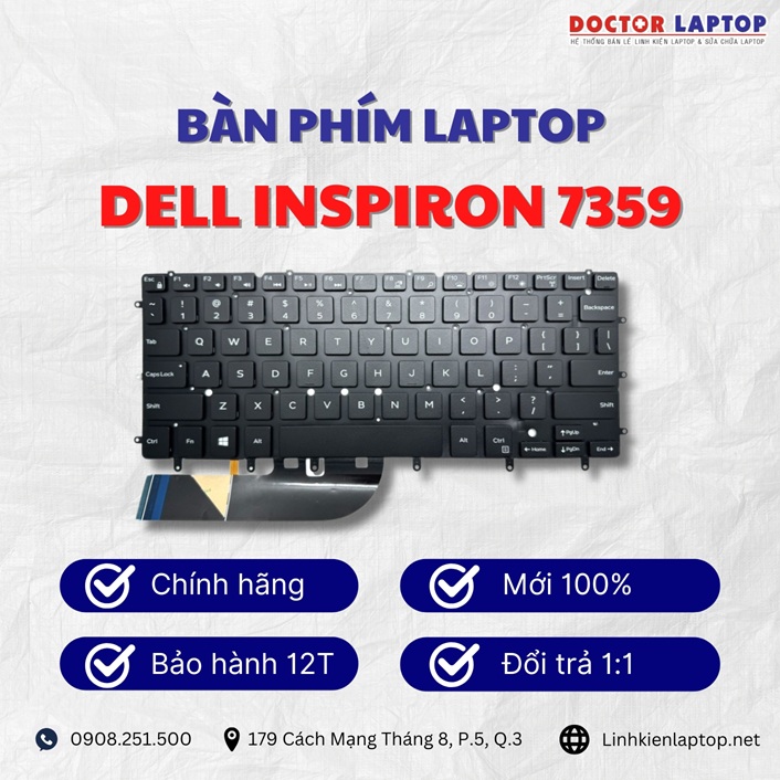 Gioi thieu ve ban phim laptop Dell Inspiron 7359