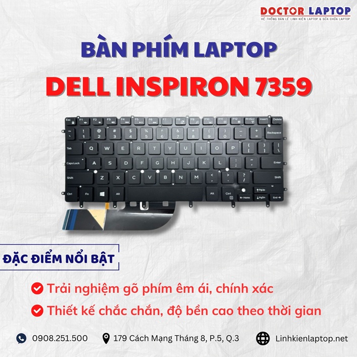 Cung cap thay ban phim laptop Dell Inspiron 7359 chinh hang gia tot nhat