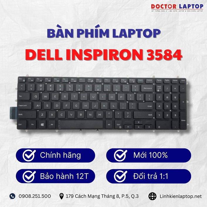 Gioi thieu ve ban phim laptop Dell Inspiron 3584