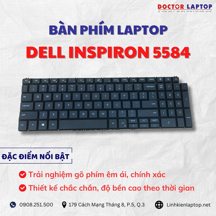 Cung cap thay ban phim laptop Dell Inspiron 5584 chinh hang gia tot nhat