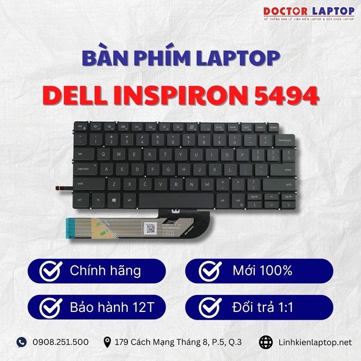 Gioi thieu ve ban phim laptop Dell Inspiron 5494