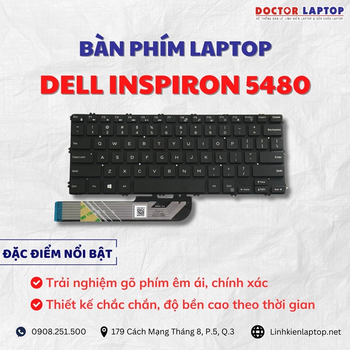 Cung cap thay ban phim laptop Dell Inspiron 5480 chinh hang gia tot nhat