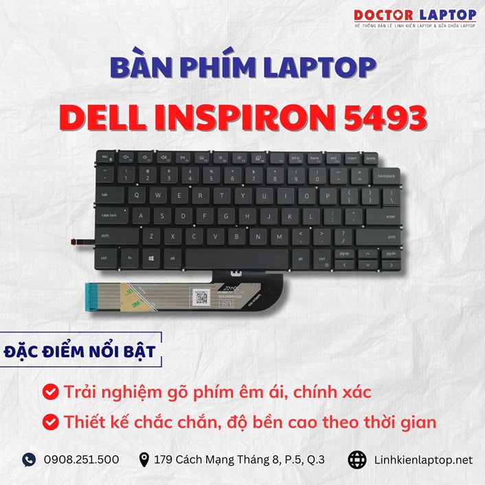 Cung cap thay ban phim laptop Dell Inspiron 5493 chinh hang gia tot nhat