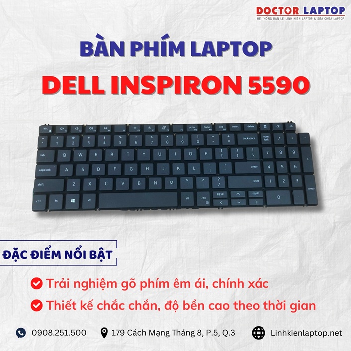 Cung cap thay ban phim laptop Dell Inspiron 5590 chinh hang gia tot nhat