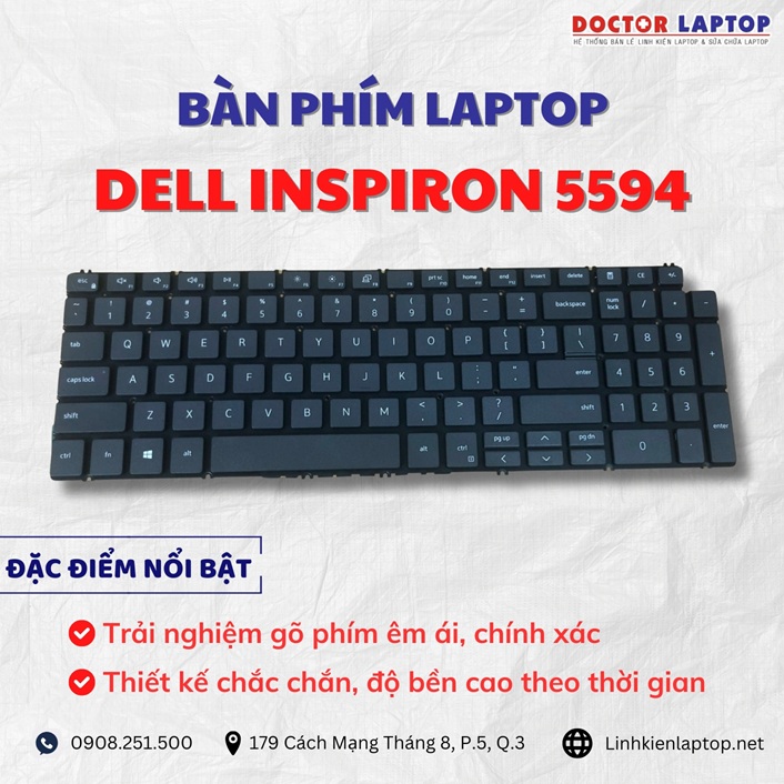 Cung cap thay ban phim laptop Dell Inspiron 5594 chinh hang gia tot nhat
