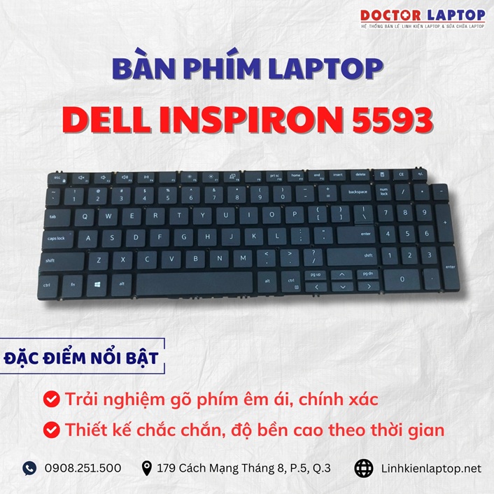 Cung cap thay ban phim laptop Dell Inspiron 5593 chinh hang gia tot nhat