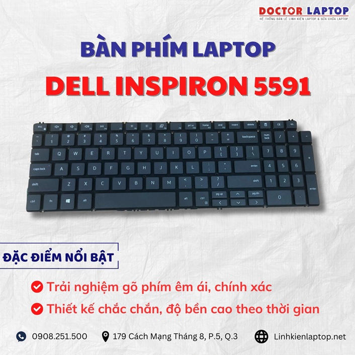 Cung cap thay ban phim laptop Dell Inspiron 5591 chinh hang gia tot nhat