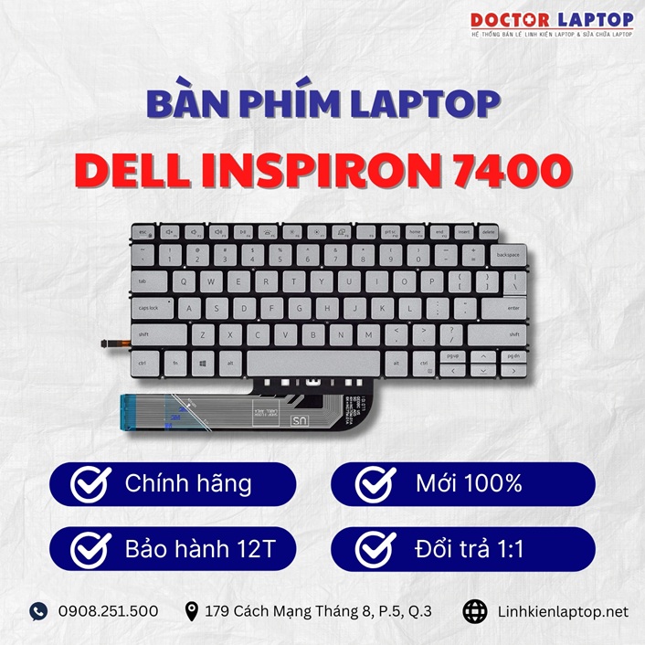 Gioi thieu ve ban phim laptop Dell Inspiron 7400