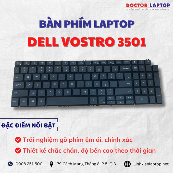 Cung cap thay ban phim laptop Dell Vostro 3501 chinh hang gia tot nhat