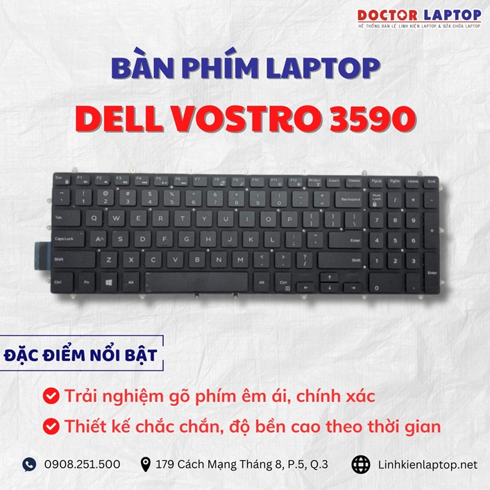 Cung cap thay ban phim laptop Dell Vostro 3590 chinh hang gia tot nhat