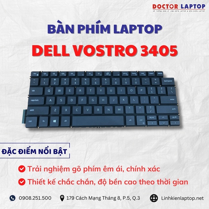 Cung cap thay ban phim laptop Dell Vostro 3405 chinh hang gia tot nhat
