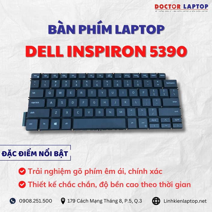 Cung cap thay ban phim laptop Dell Inspiron 5390 chinh hang gia tot nhat