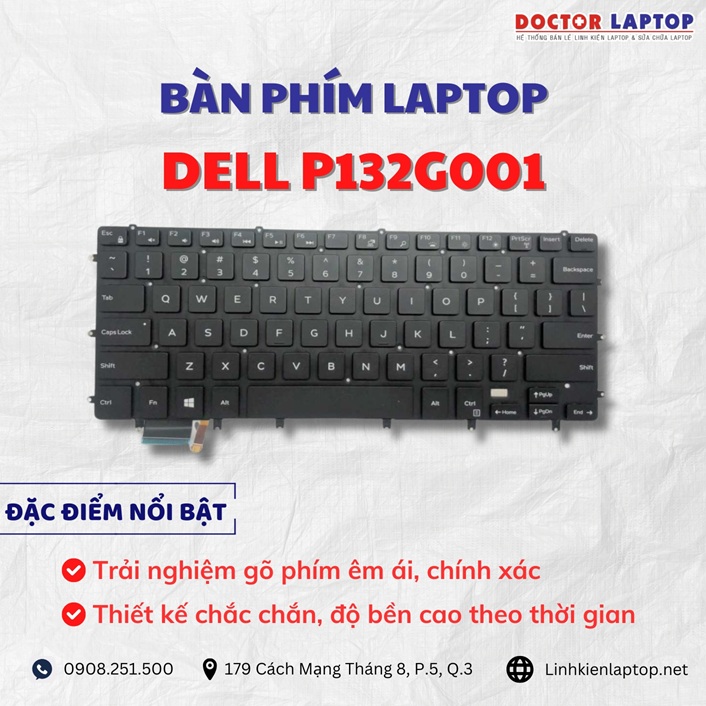 Cung cap thay ban phim laptop Dell P132G001 chinh hang gia tot nhat