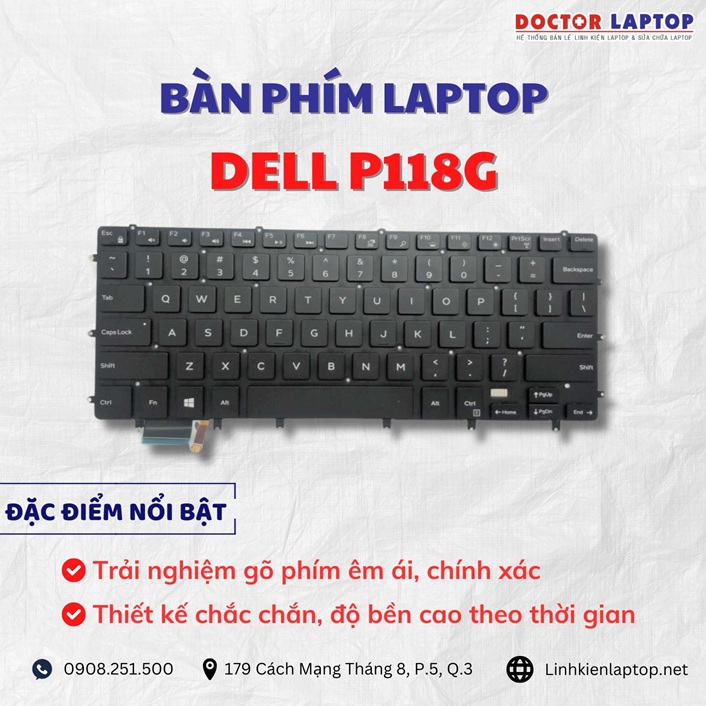 Cung cap thay ban phim laptop Dell P118G chinh hang gia tot nhat