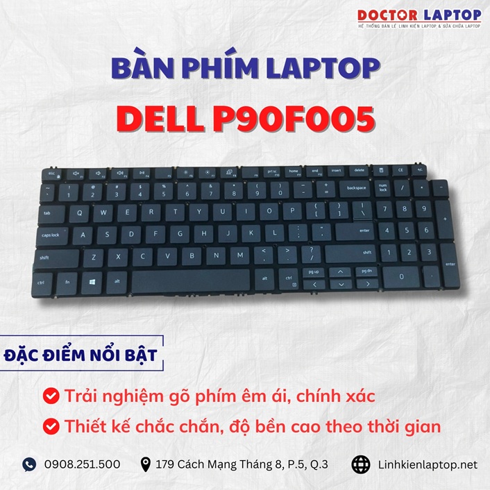 Cung cap thay ban phim laptop Dell P90F005 chinh hang gia tot nhat