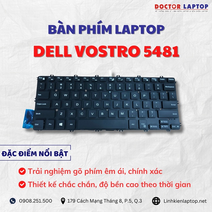 Cung cap thay ban phim laptop Dell Vostro 5481 chinh hang gia tot nhat