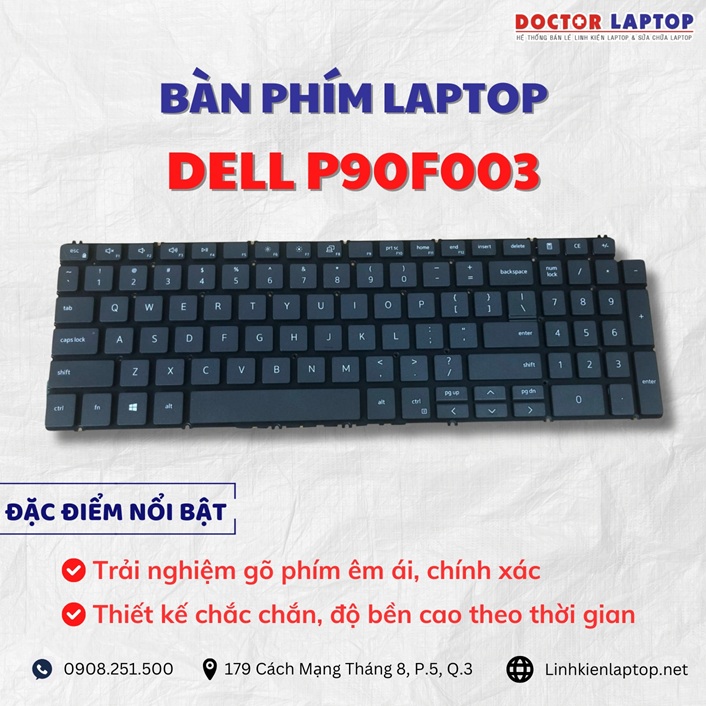 Cung cap thay ban phim laptop Dell P90F003 chinh hang gia tot nhat