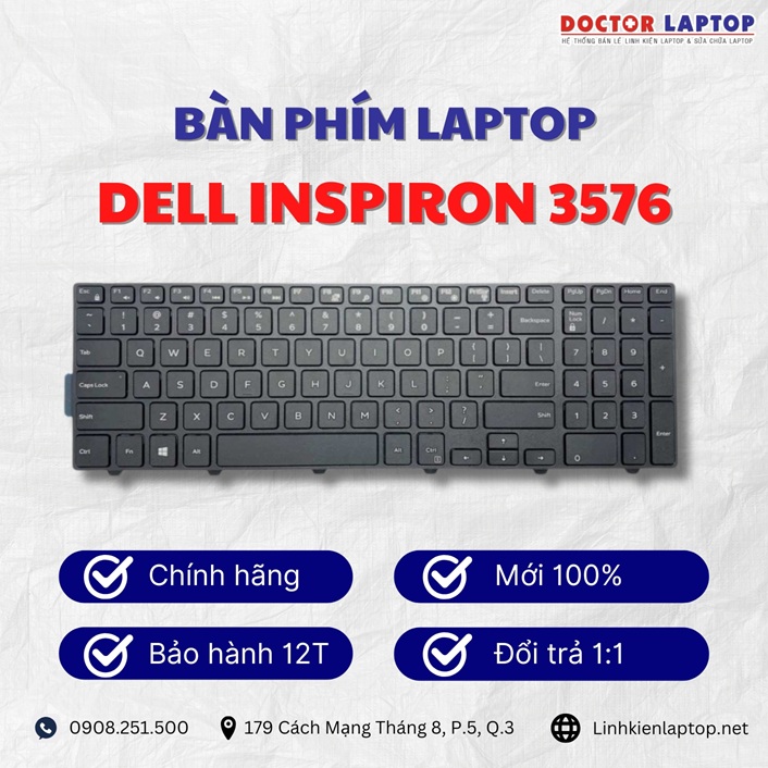 Gioi thieu ve ban phim laptop Dell Inspiron 3576