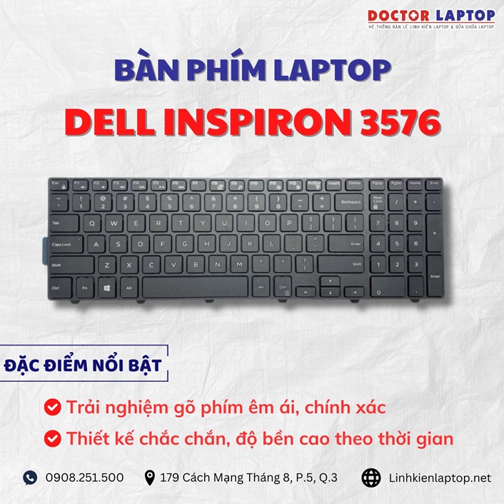 Cung cap thay ban phim laptop Dell Inspiron 3576 chinh hang gia tot nhat