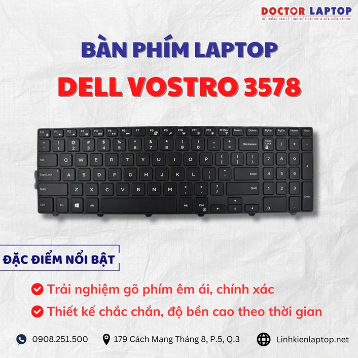 Cung cap thay ban phim laptop Dell Vostro 3578 chinh hang gia tot nhat