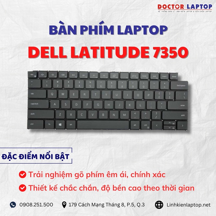 Cung cap thay ban phim laptop Dell Latitude 7350 chinh hang gia tot nhat