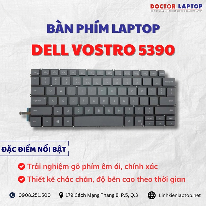 Cung cap thay ban phim laptop Dell Vostro 5390 chinh hang gia tot nhat
