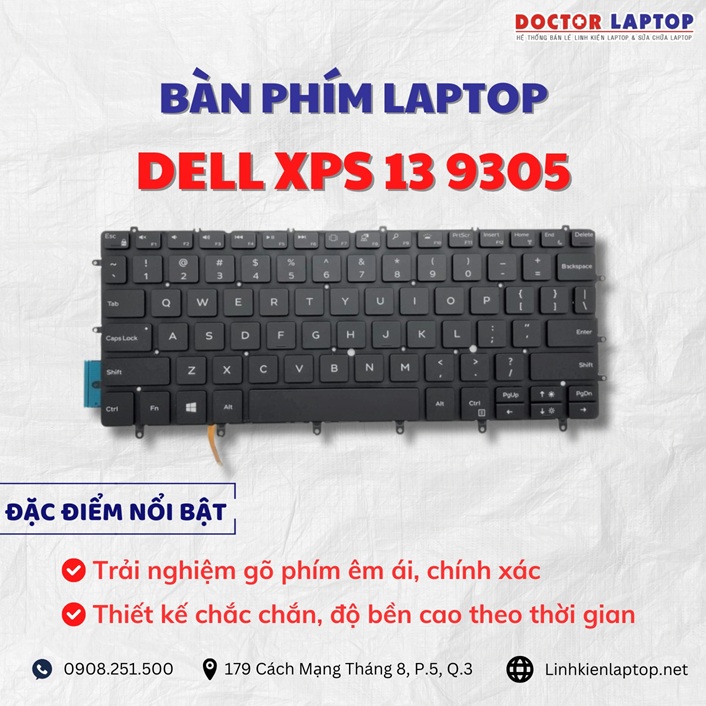 Cung cap thay ban phim laptop Dell XPS 13 9305 chinh hang gia tot nhat
