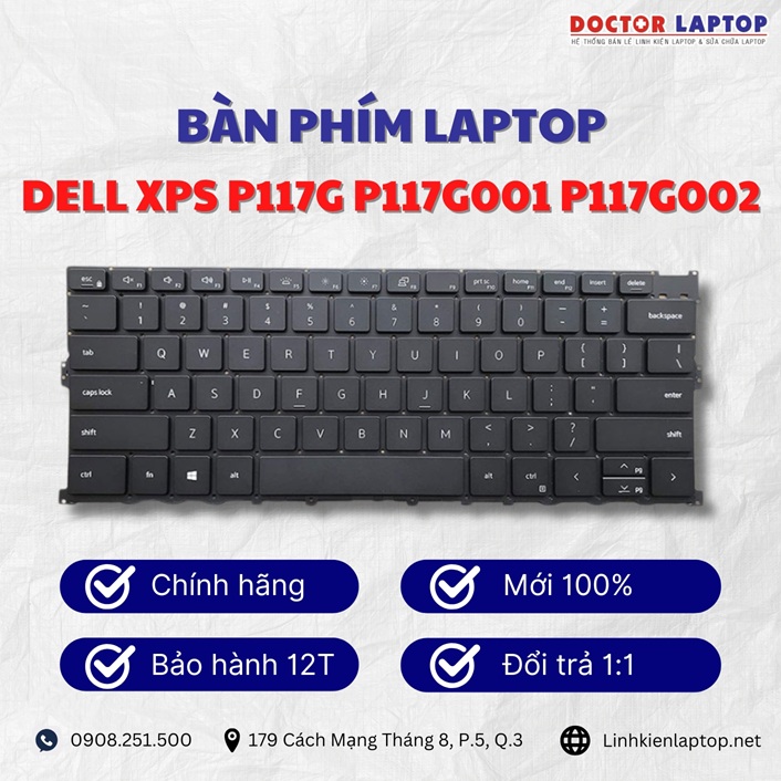 Gioi thieu ve ban phim laptop Dell XPS P117G P117G001 P117G002