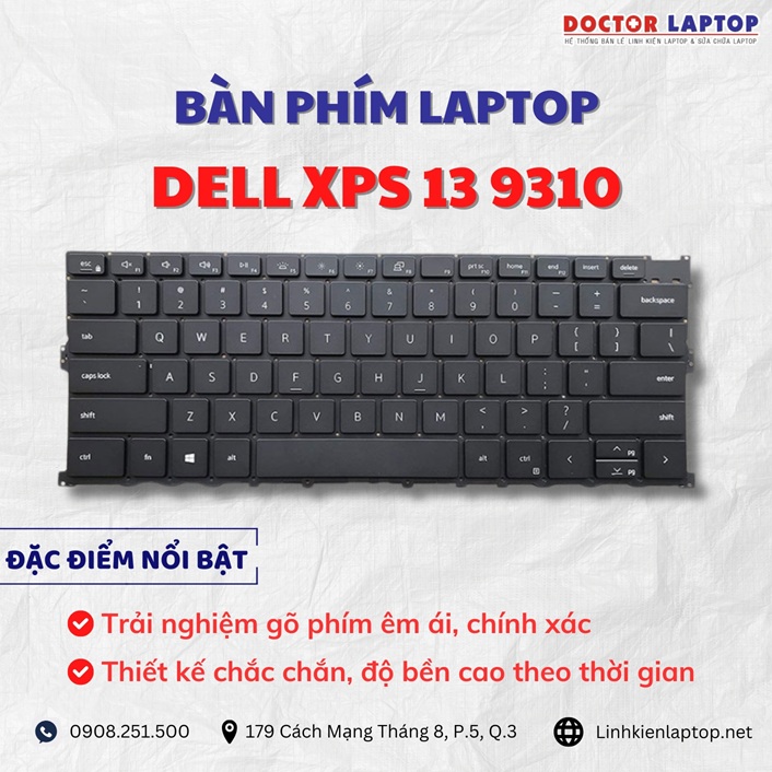 Cung cap thay ban phim laptop Dell XPS 13 9310 chinh hang gia tot nhat