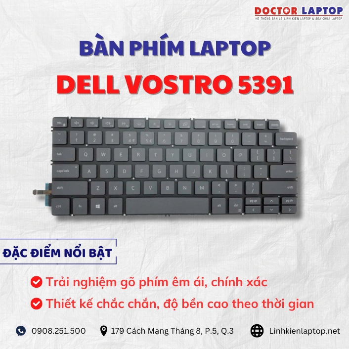 Cung cap thay ban phim laptop Dell Vostro 5391 chinh hang gia tot nhat