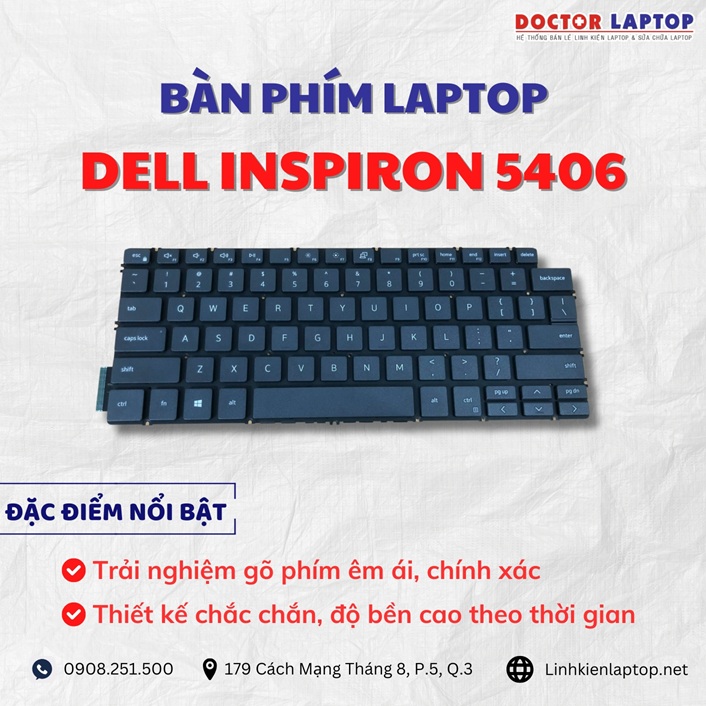 Cung cap thay ban phim laptop Dell Inspiron 5406 chinh hang gia tot nhat